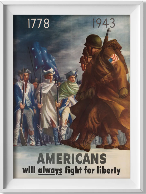 Americans Will Always Fight Propaganda Poster