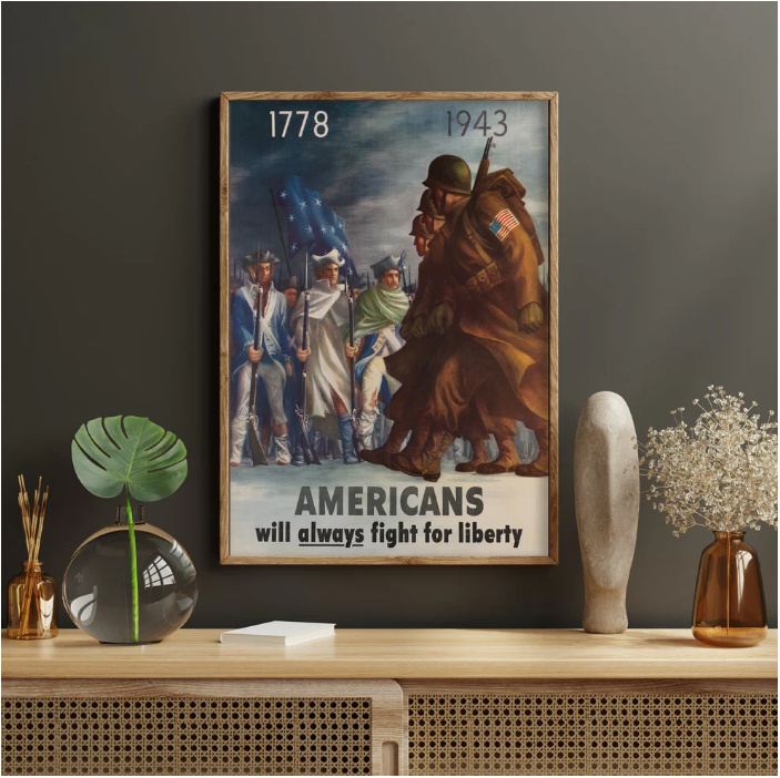 Americans Will Always Fight Propaganda Poster